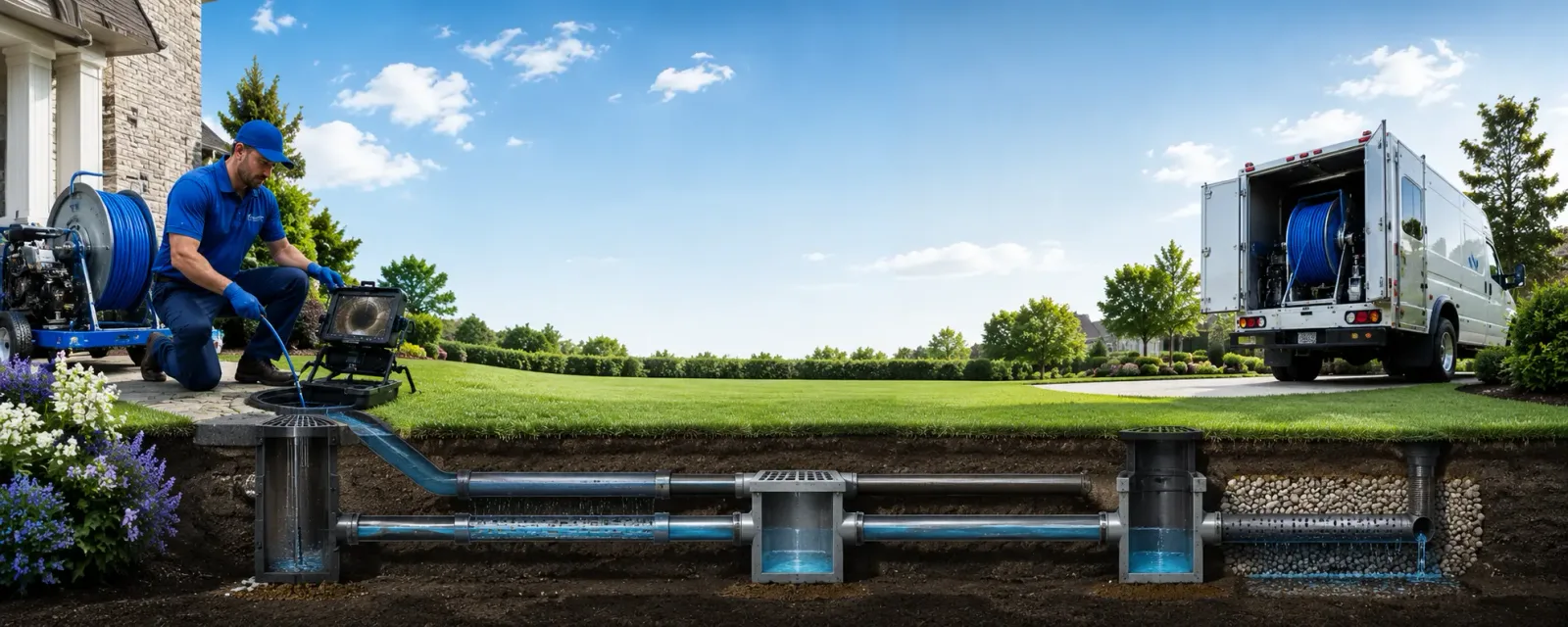 Outdoor drain cleaning information for Le Roy, WV